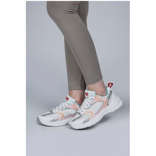 JUMP - 28712 - BEYAZ SPOR AYAKKABISI - BEYAZ-MAVİ-PUDRA - 36