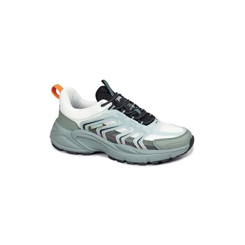 JUMP 29728 ERKEK FİLELİ GÜNLÜK SNEAKER SPOR AYAKKABI - YEŞİL-BEYAZ-TURUNCU - 36