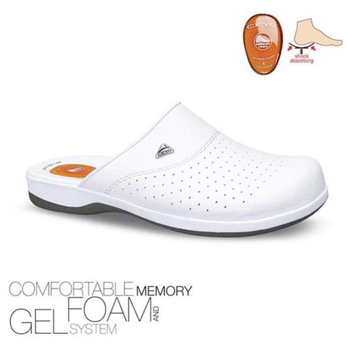 CEYO 9846 FLEX-1 ERKEK JELLİ ORTOPEDİK SABO TERLİK - 9846 FLEX-1 - BEYAZ - 40