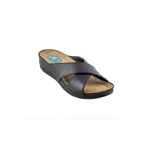 CEYO 9946-1 TOPUK JELLİ ORTOPEDİK KADIN TERLİK - 9946-1 - SİYAH - 36