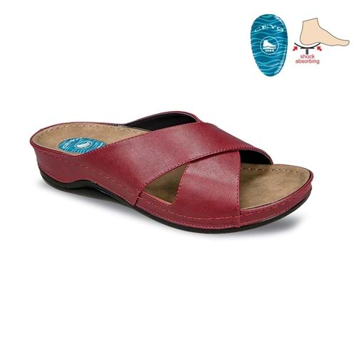 CEYO 9946-1 TOPUK JELLİ ORTOPEDİK KADIN TERLİK - 9946-1 - BORDO - 37