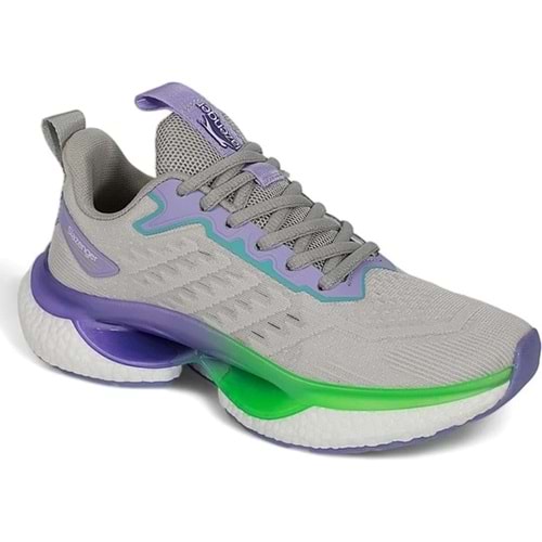 SLAZENGER WILLOCK KADIN SPOR AYAKKABI - GRİ-YEŞİL-LİLA - 37