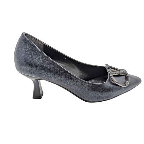 Çiğdem Kundura Serenova Kadın Suni Deri Stiletto Ayakkabı - Serenova - SİYAH - 36