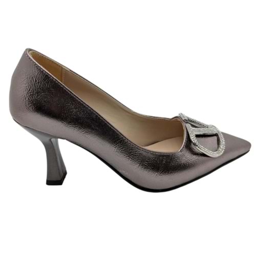 Çiğdem Kundura Serenova Kadın Suni Deri Stiletto Ayakkabı - Serenova - KOYU ŞAMPANYA - 36