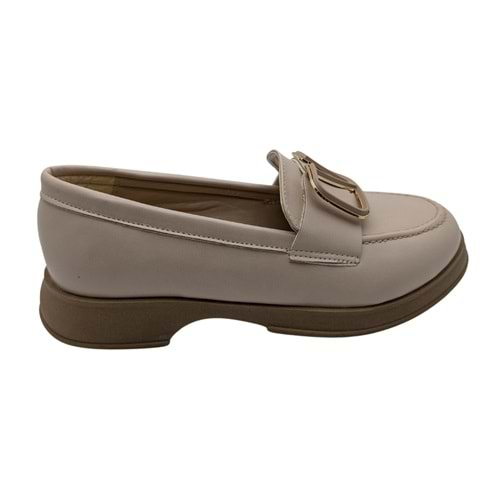 Çiğdem Kundura Eleganza Sole Kadın Suni Deri Loafer - Eleganza Sole - VİZON - 40