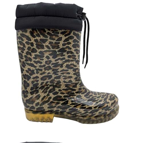 AquaBella Su Geçirmez Kadın Yağmur Çizmesi - AquaBella - LEOPAR - 36