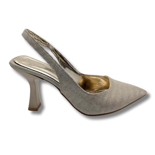 Ysabella | Arkası Açık Abiye Stiletto - Ysabella - ALTIN - 36