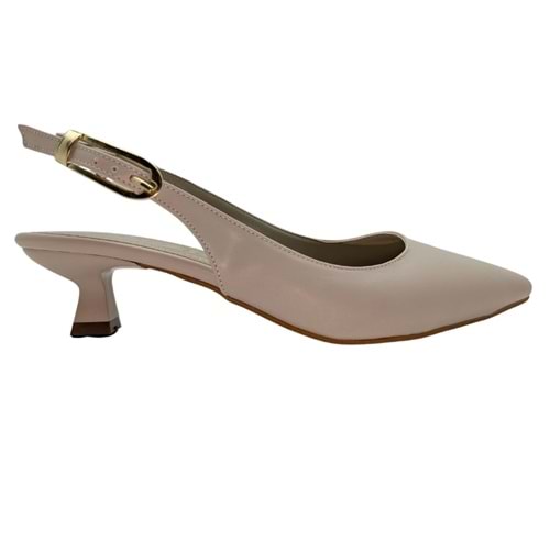 Josiane | Kadın Arkası Açık Kısa Topuklu Stiletto - Josiane - BEJ - 38