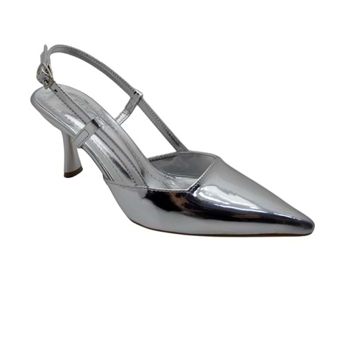 Zenna | Kadın Arkası Açık Stiletto - ÇİĞDEM KUNDURA - Zenna - GÜMÜŞ - 40