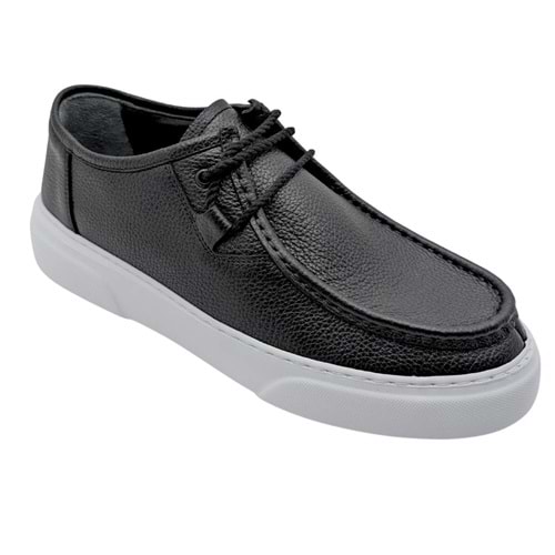 Ehil - 2251 | Hakiki Deri Erkek Casual Ayakkabı - SİYAH - 40