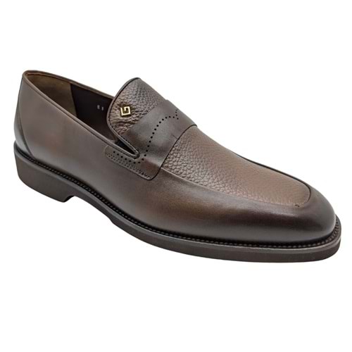 GALLER - 6142 | Hakiki Deri Erkek Klasik Loafer - KAHVERENGİ - 40