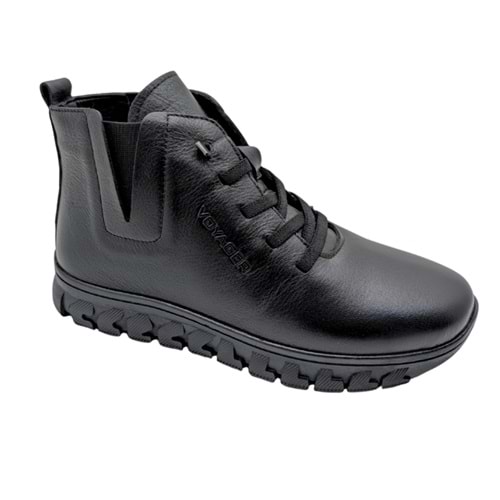 Voyager - 9830 | Kadın Ortopedik Deri Bot - SİYAH - 40