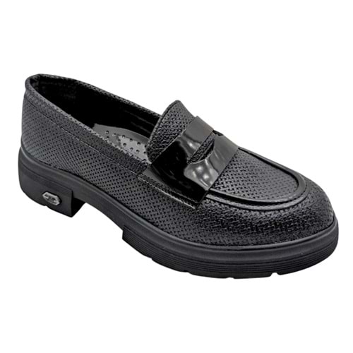 Lgoth | Kadın Topuklu Loafer Ayakkabı - SİYAH - 40