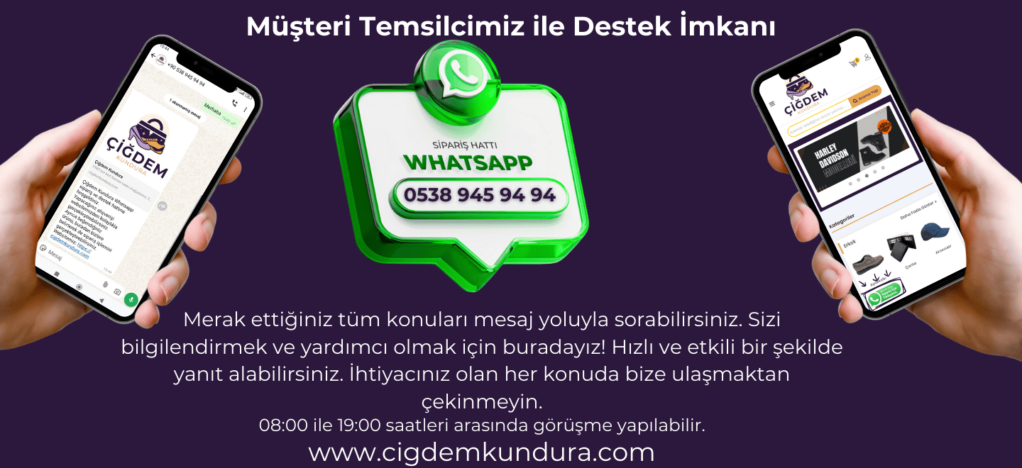 Whatsapp iletişim hattımız ile siz değerli müşterilerimize anlık dönüş sağlamaktayız.