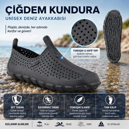 ÇİĞDEM DENİZ AYAKKABISI Unisex - SİYAH