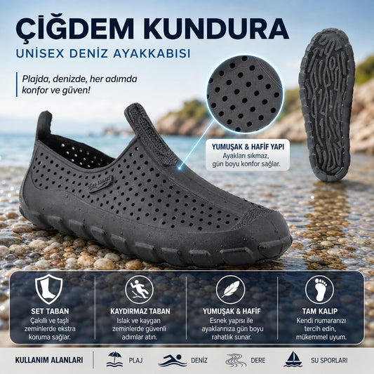 ÇİĞDEM DENİZ AYAKKABISI Unisex - SİYAH