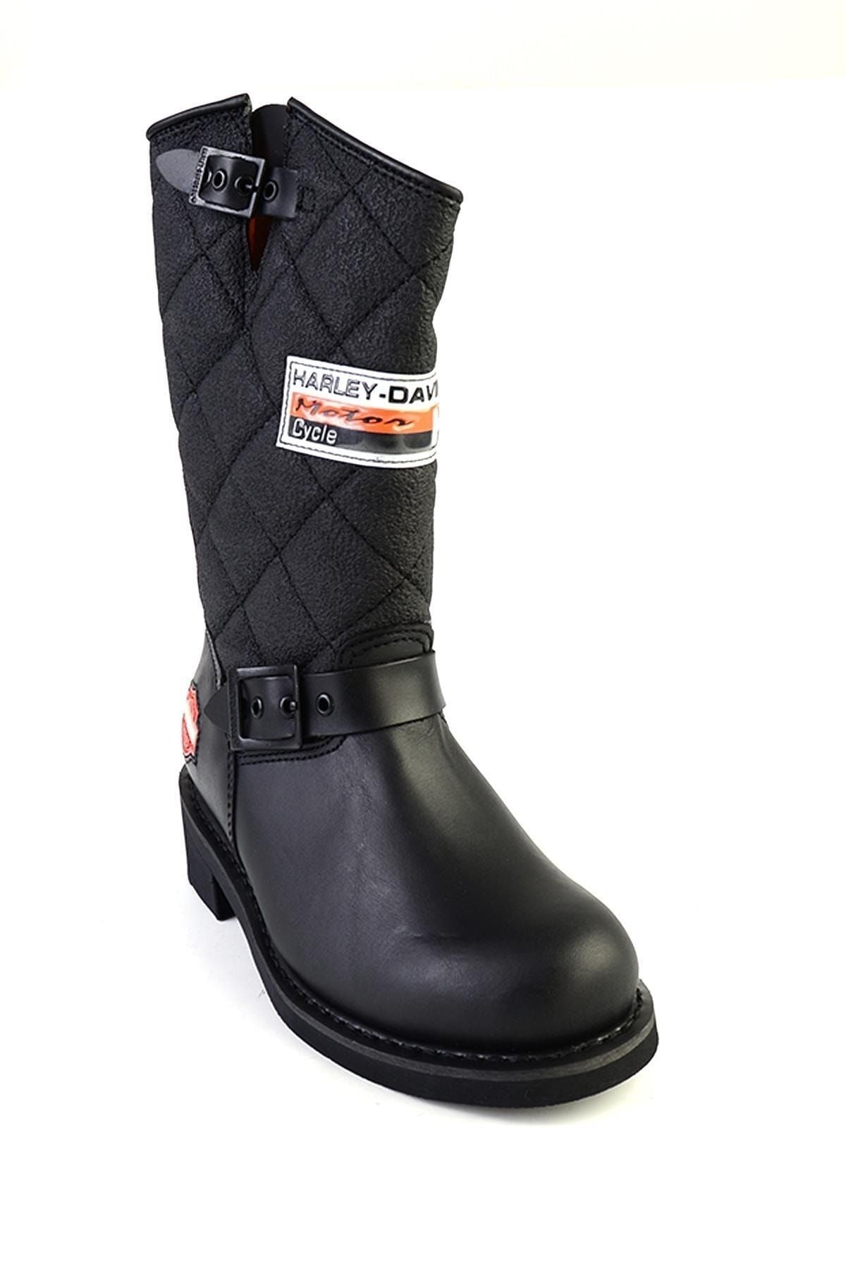 HARLEY DAVIDSON - LACONİA 644 BLACK DERİ KADIN BOT - BLACK - SİYAH