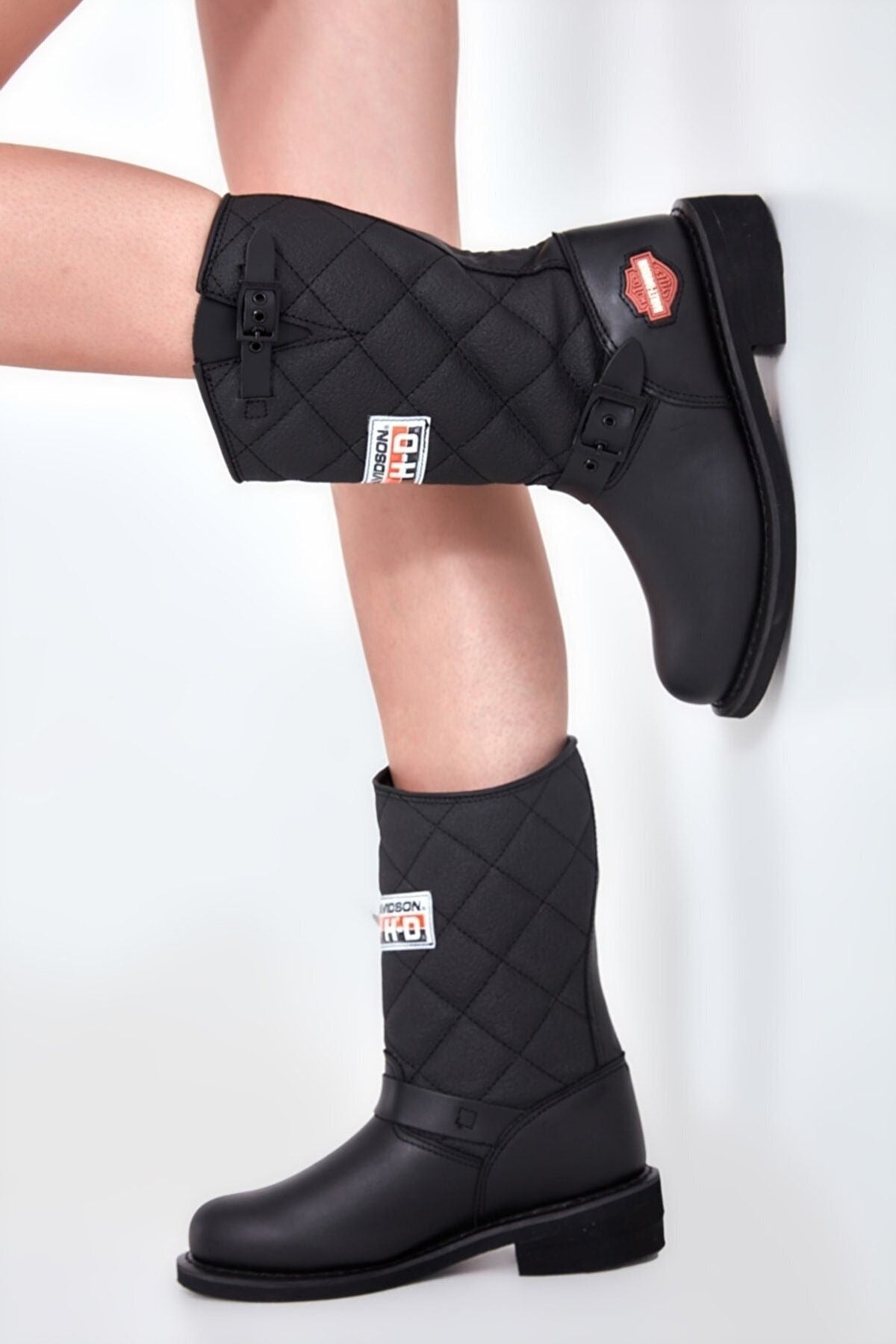 HARLEY DAVIDSON - LACONİA 644 BLACK DERİ KADIN BOT - BLACK - SİYAH