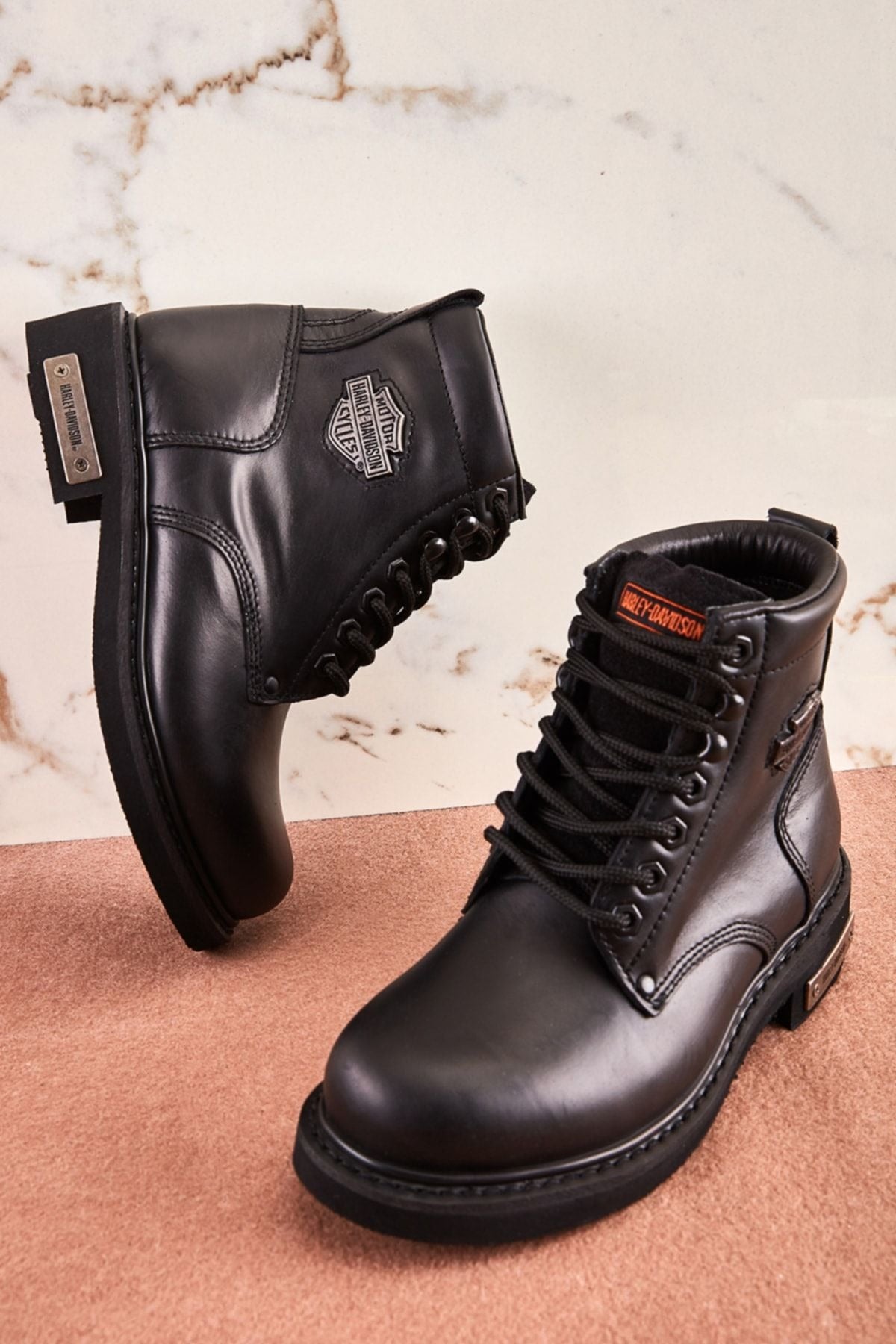HARLEY DAVIDSON - GIBSON - KADIN CILT DERI BOT - SİYAH