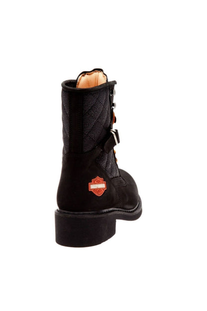HARLEY DAVIDSON - NEW WORKER BLACK NUBUK KADIN BOT - BLACK - SİYAH