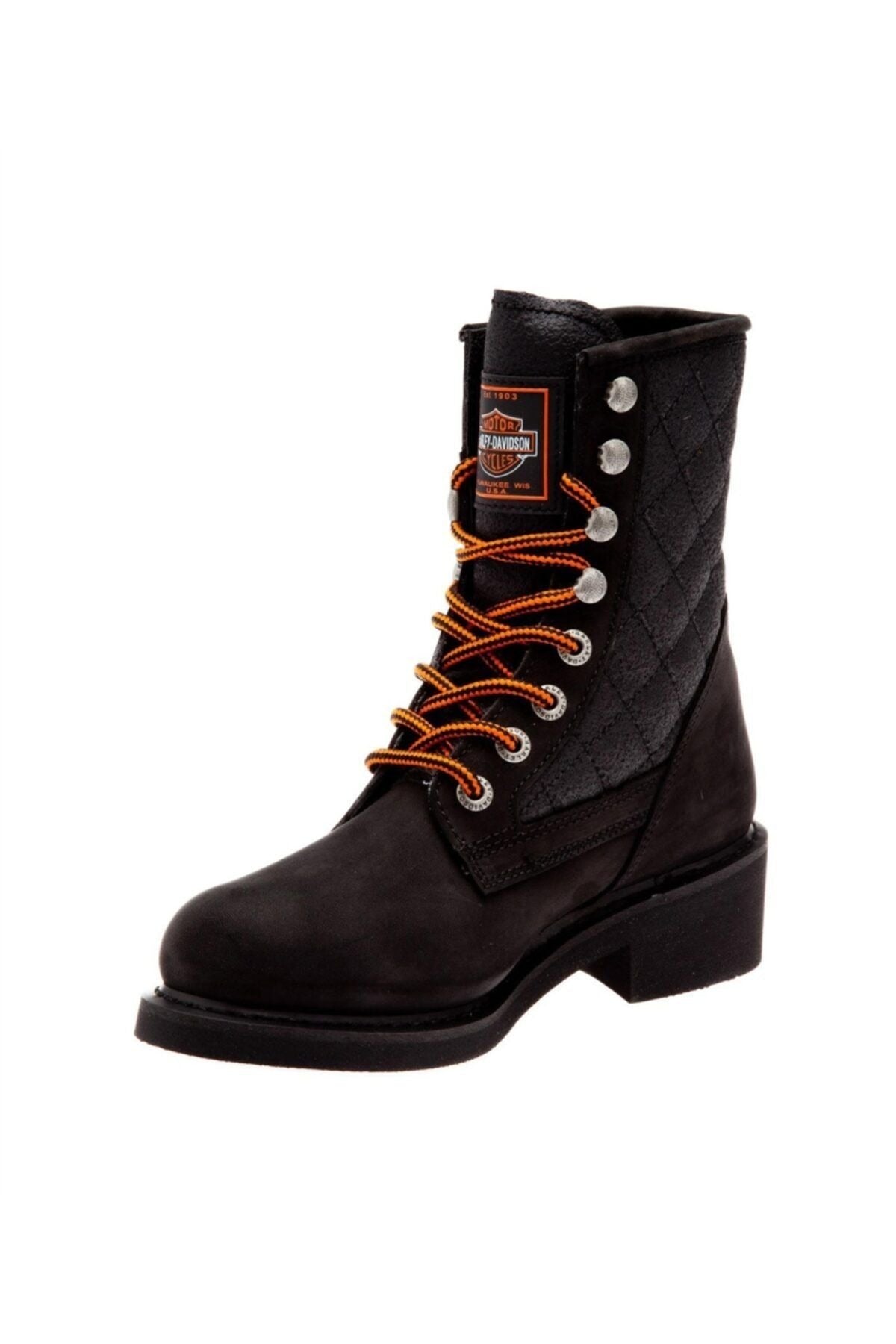 HARLEY DAVIDSON - NEW WORKER BLACK NUBUK KADIN BOT - BLACK - SİYAH