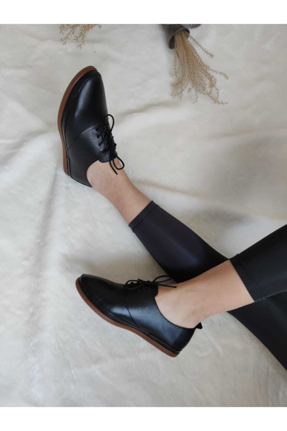 Çiğdem Kadın Deri Ayakkabı - SİYAH