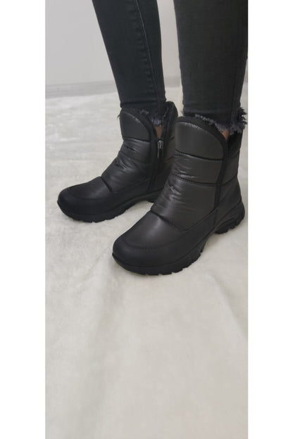 Çiğdem Kar Botu KAR 1 Unisex - SİYAH-KISA-FERMUARLI-ARMALI - SİYAH-KISA-FERMUARLI-ARMALI-ERKEK