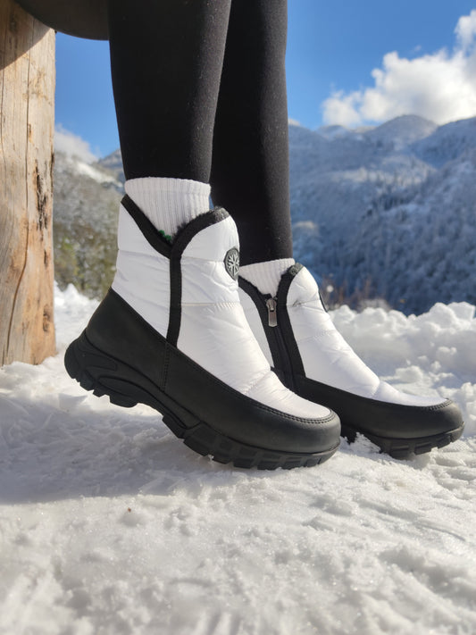 Çiğdem Kar Botu KAR 1C Unisex - BEYAZ-KISAFERMUARLI-ARMALI