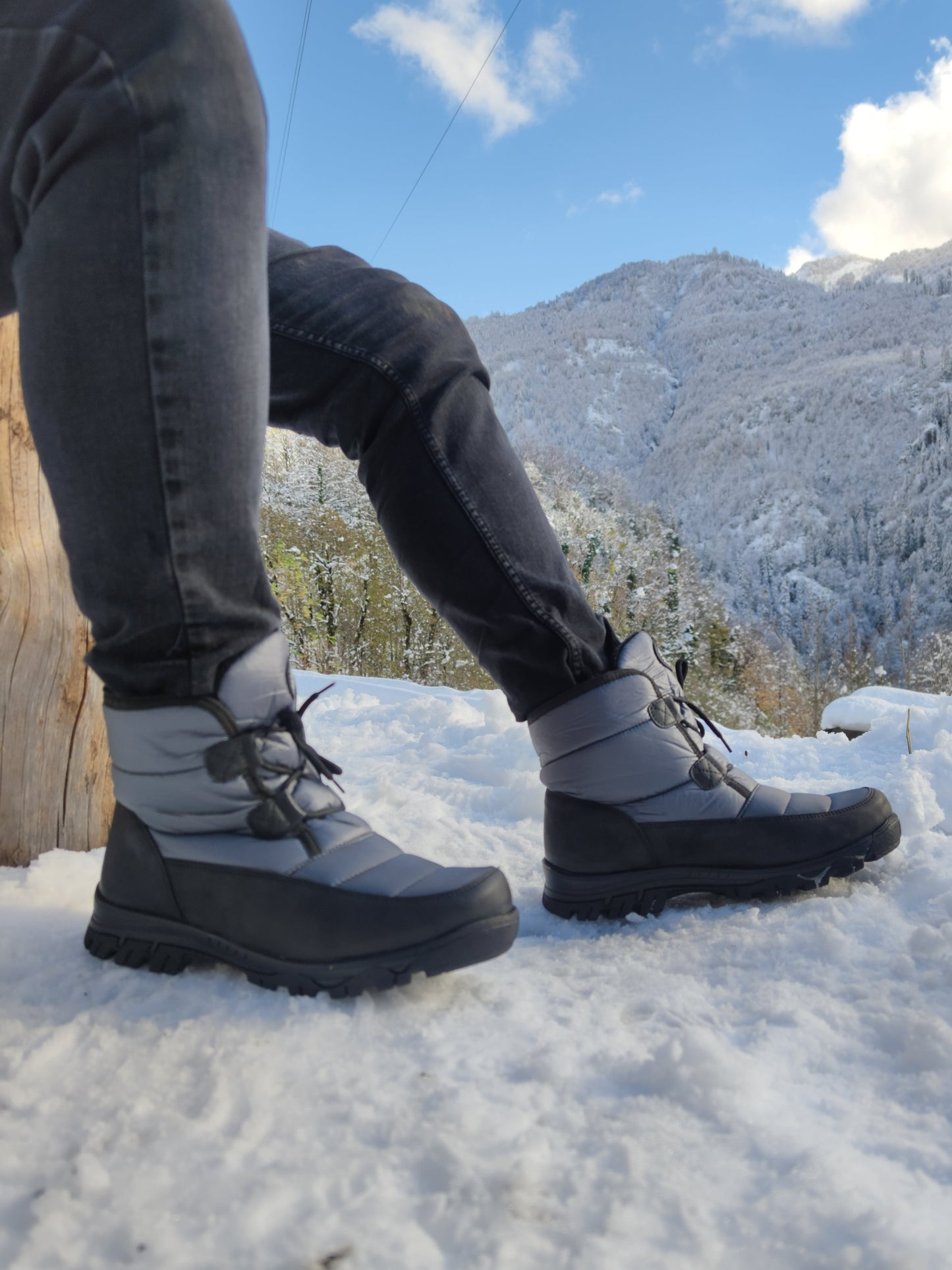 Çiğdem Kar Botu KAR 2B Unisex - GRİ-KISABAĞLI-ARMALI-ERKEK
