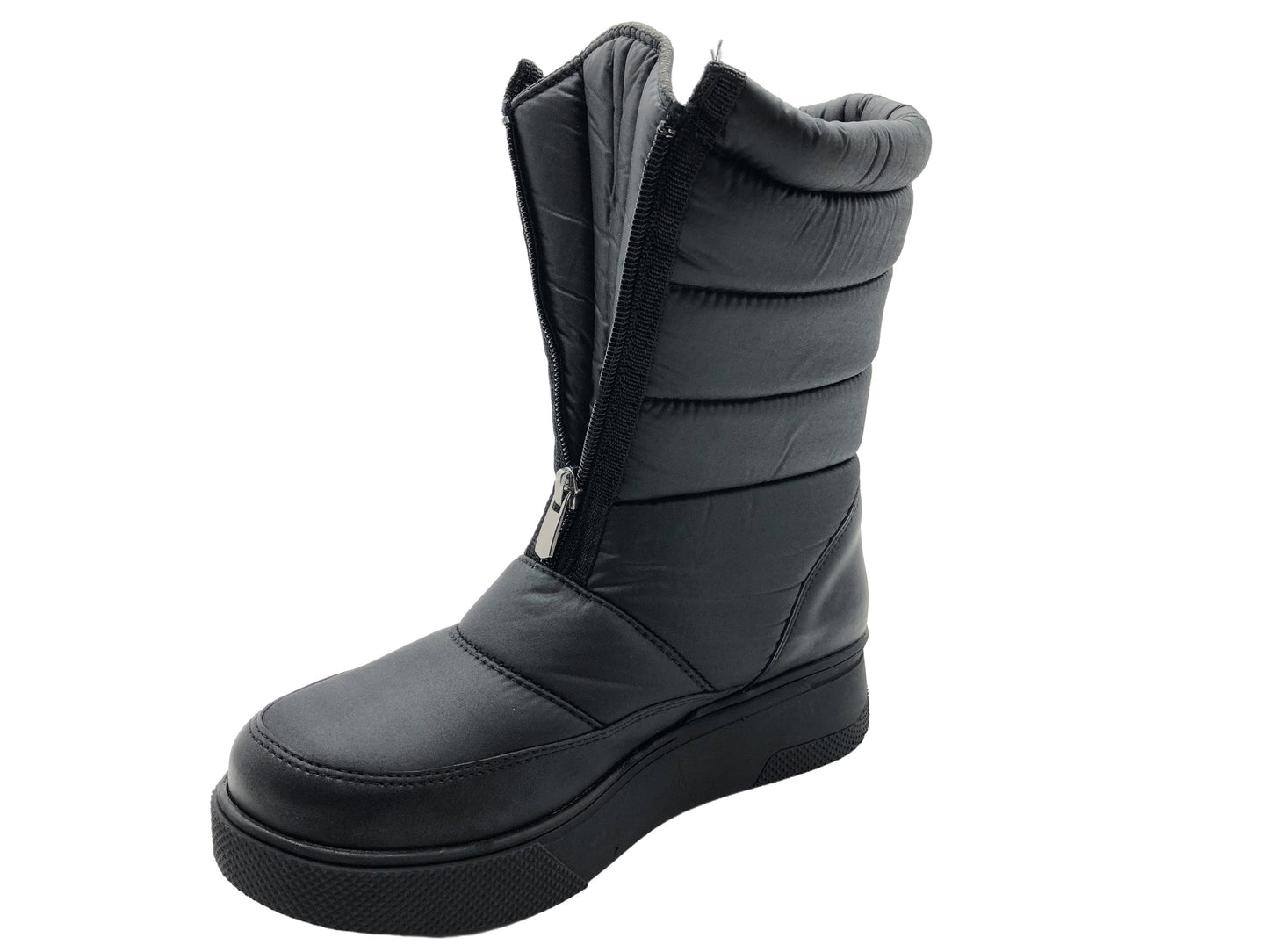 Çiğdem Kar Botu Unisex - KAR 9 - SİYAH-ÖNDEN-FERMUARLI