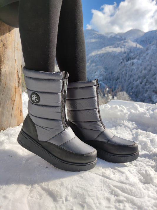 Çiğdem Kar Botu Unisex - KAR 9A - SİYAH GRİ