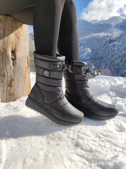 Çiğdem Kar Botu Unisex - KAR 11 - SİYAH-GRİTABAN