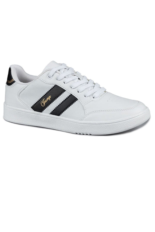 JUMP 28147 E-WHITE/BLACK KADIN GÜNLÜK SPOR AYAKKABI - BEYAZ-SİYAH