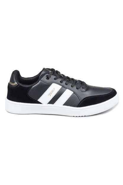 JUMP 28164 E-BLACK-WHITE-CAMEL ERKEK SPOR AYAKKABI - SİYAH-BEYAZ
