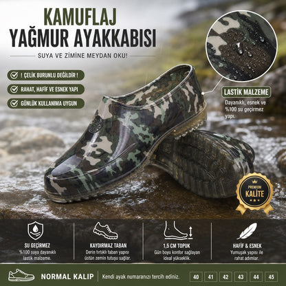 ERKEK KAMUFLAJ LASTİK AYAKKABI - KAMUFLAJ