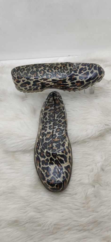 KADIN LEOPAR LASTİK AYAKKABI - LEOPAR