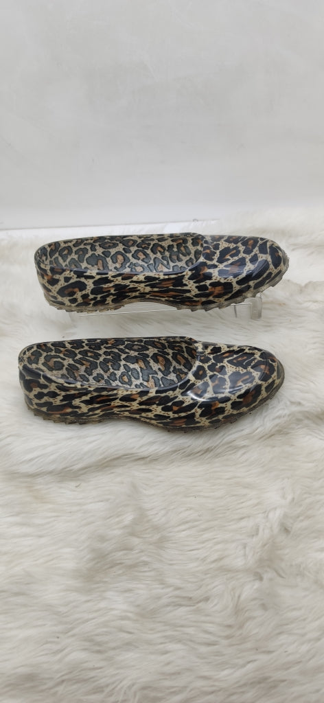 KADIN LEOPAR LASTİK AYAKKABI - LEOPAR