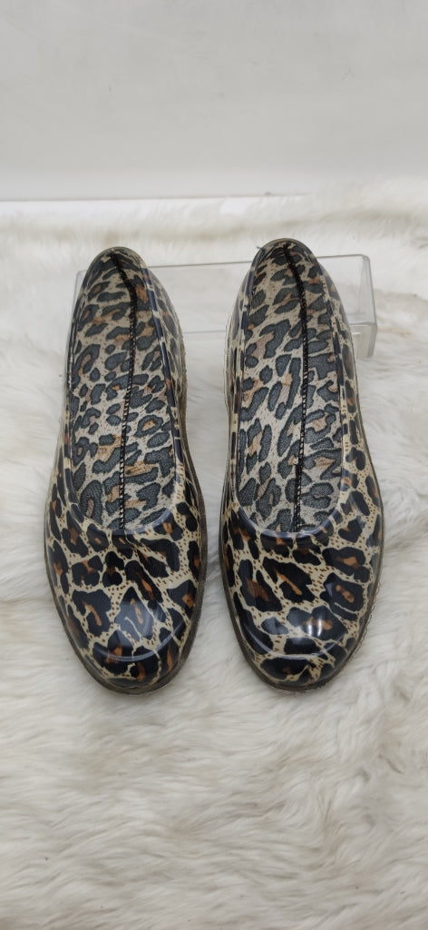 KADIN LEOPAR LASTİK AYAKKABI - LEOPAR