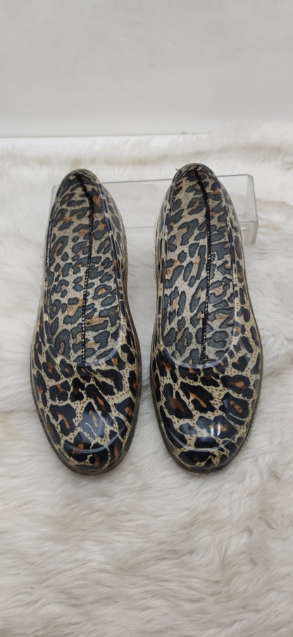 KADIN LEOPAR LASTİK AYAKKABI - LEOPAR