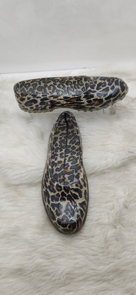 KADIN LEOPAR LASTİK AYAKKABI - LEOPAR