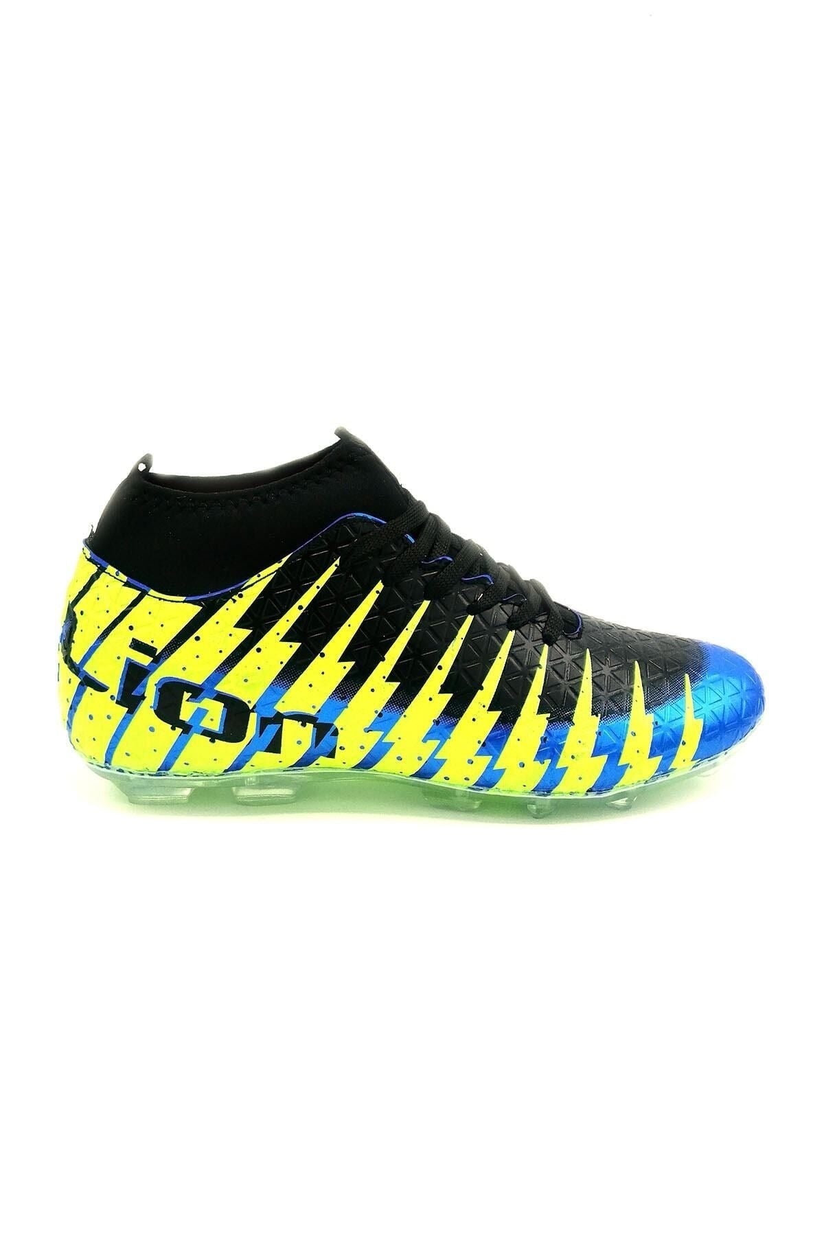 ÇORAPLI DİŞLİ KRAMPON FUTBOL AYAKKABI - SİYAH-NEON YEŞİL