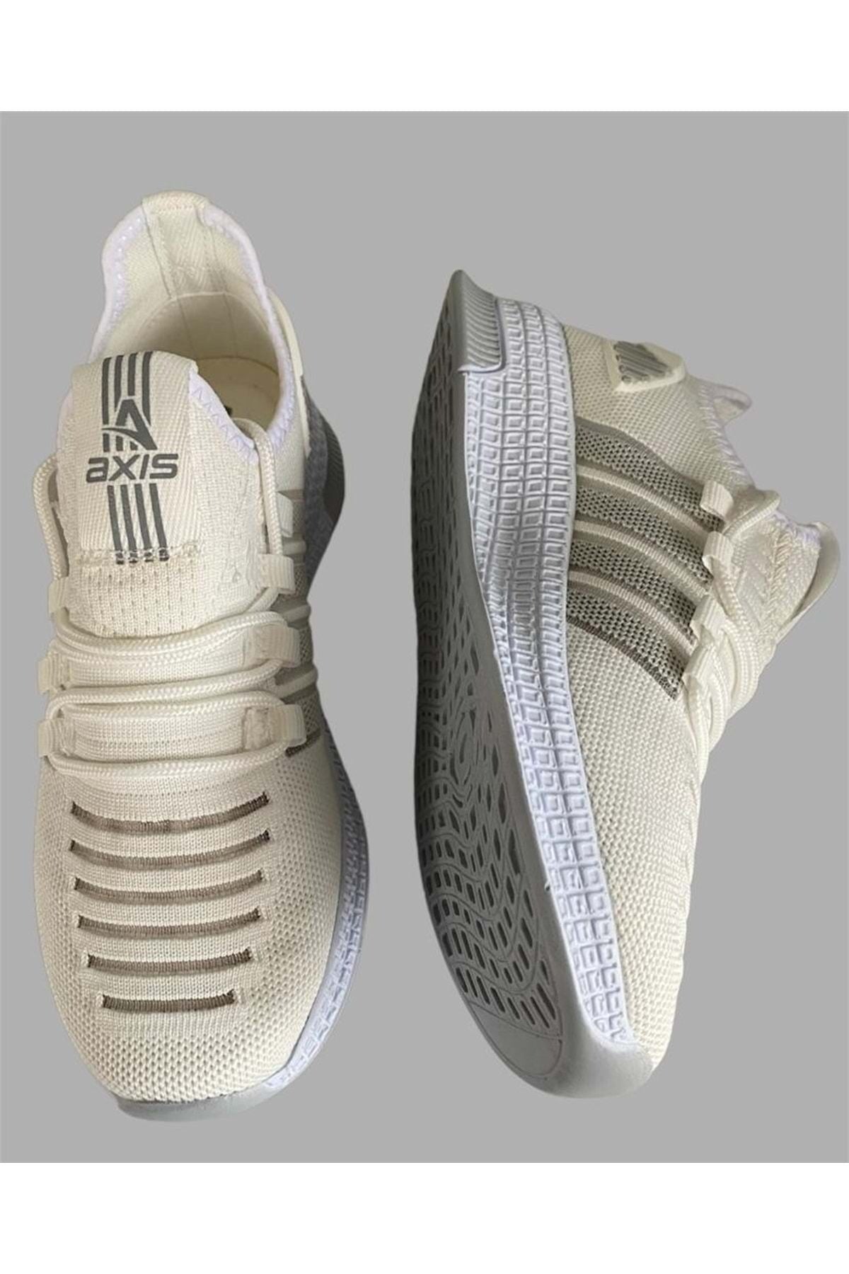 ÇİĞDEM ÇOK RAHAT SÜS BAĞLI FİLELİ SNEAKER AYAKKABI(AXS) - BEYAZ