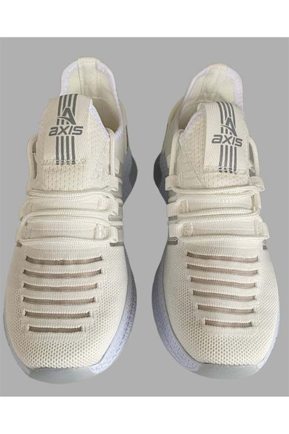 ÇİĞDEM ÇOK RAHAT SÜS BAĞLI FİLELİ SNEAKER AYAKKABI(AXS) - BEYAZ