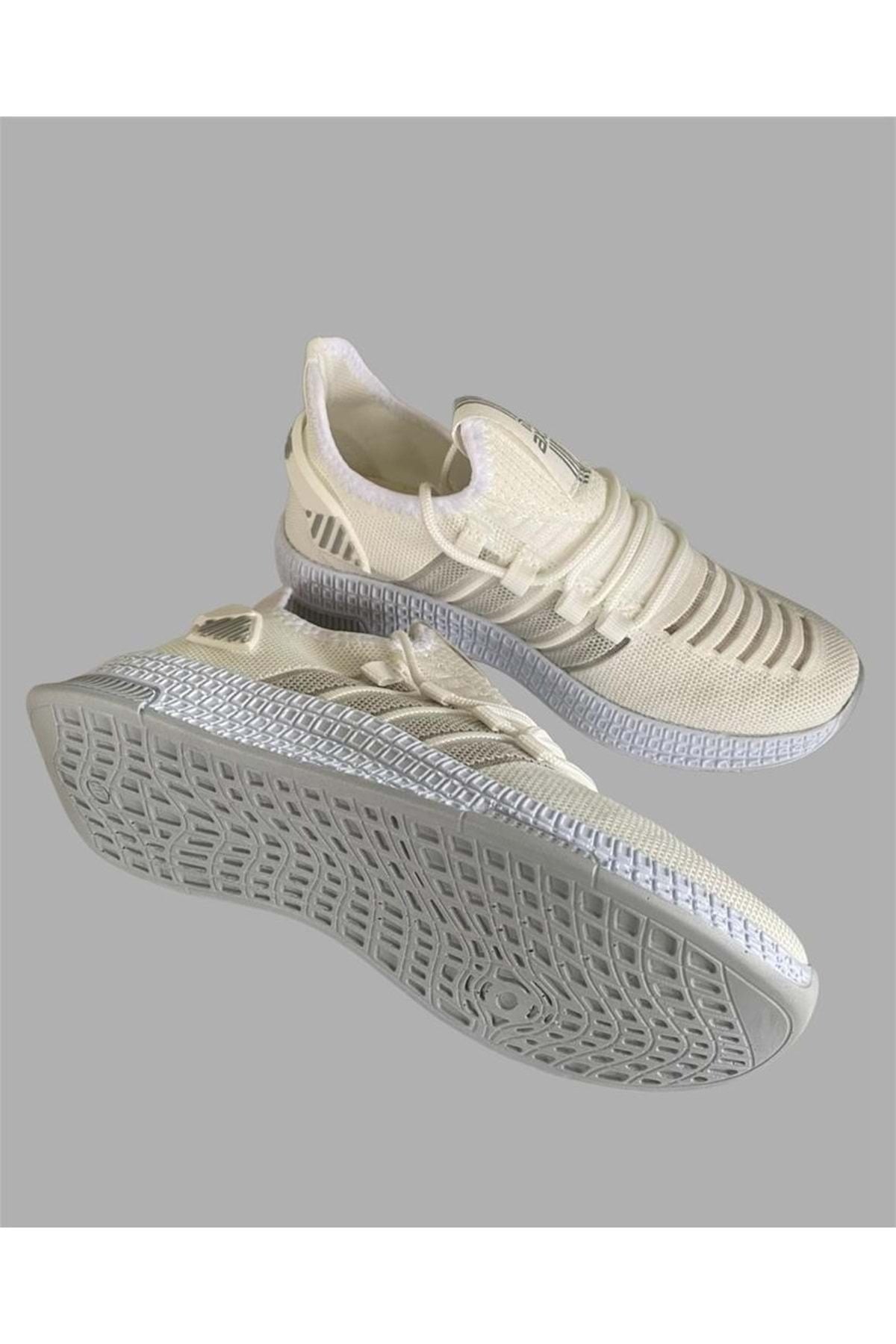 ÇİĞDEM ÇOK RAHAT SÜS BAĞLI FİLELİ SNEAKER AYAKKABI(AXS) - BEYAZ