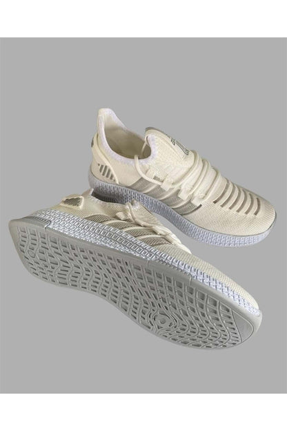 ÇİĞDEM ÇOK RAHAT SÜS BAĞLI FİLELİ SNEAKER AYAKKABI(AXS) - BEYAZ