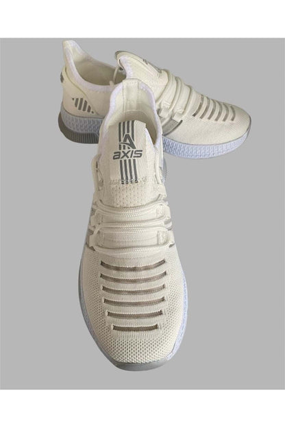 ÇİĞDEM ÇOK RAHAT SÜS BAĞLI FİLELİ SNEAKER AYAKKABI(AXS) - BEYAZ