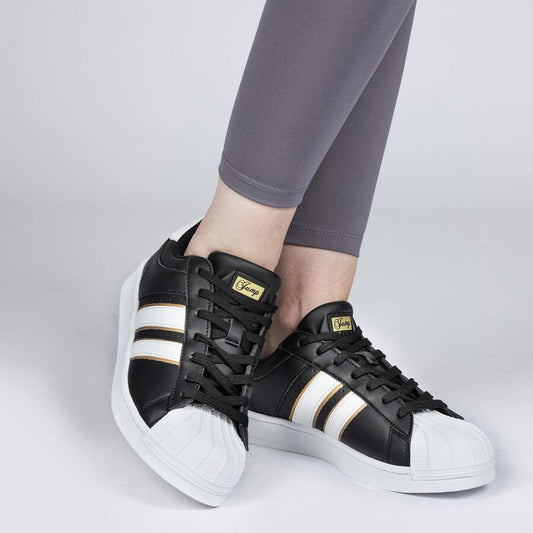 JUMP 28787 SİYAH BEYAZ KADIN SNEAKER GÜNLÜK SPOR AYAKKABI - SİYAH BEYAZ