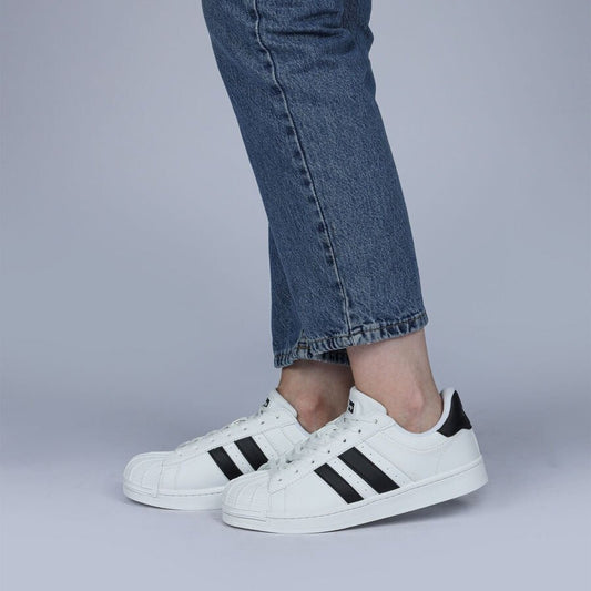 JUMP 28787 BEYAZ SİYAH KADIN SNEAKER GÜNLÜK SPOR AYAKKABI - BEYAZ-SİYAH