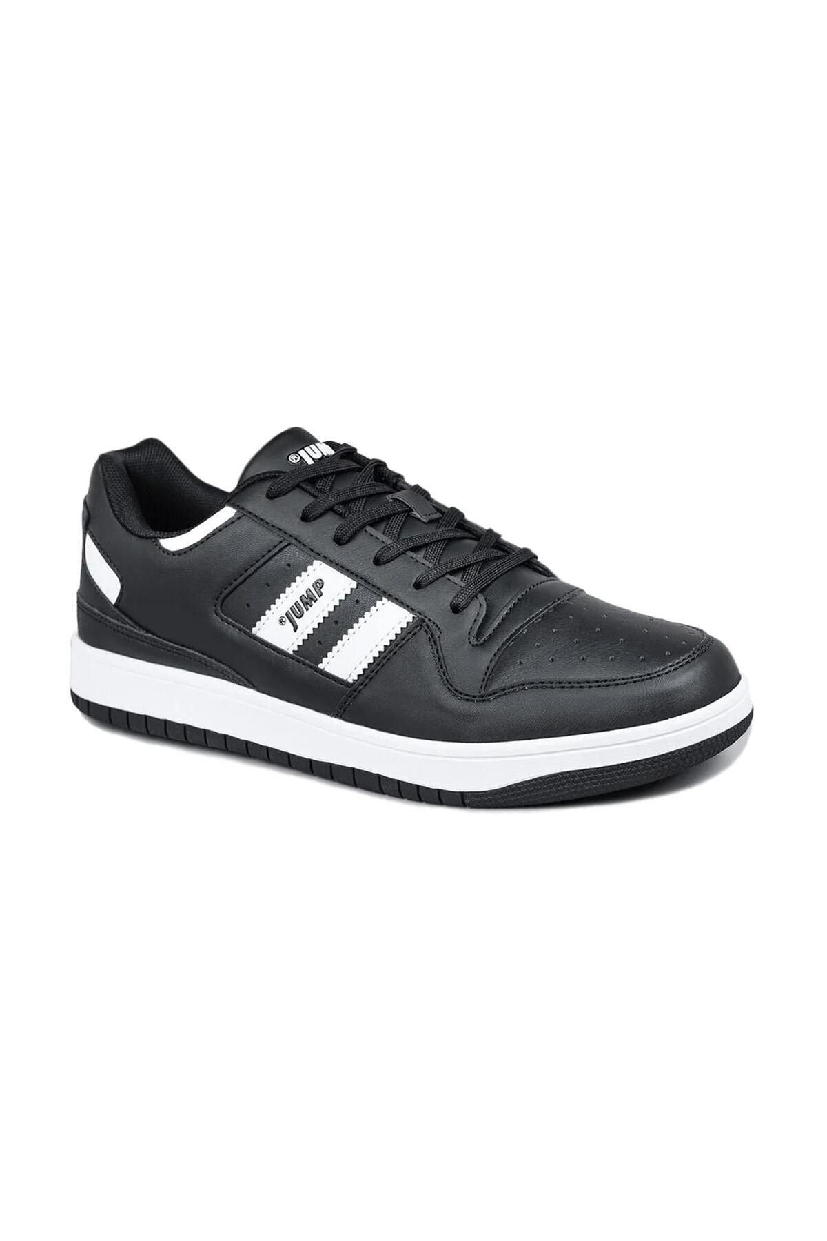 JUMP - 28505 SİYAH/BEYAZ ERKEK SNEAKER SPOR AYAKKABI - SİYAH BEYAZ