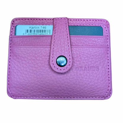 GRANDE - 746 - UNISEX GERÇEK DERİ KARTLIK - LİLA